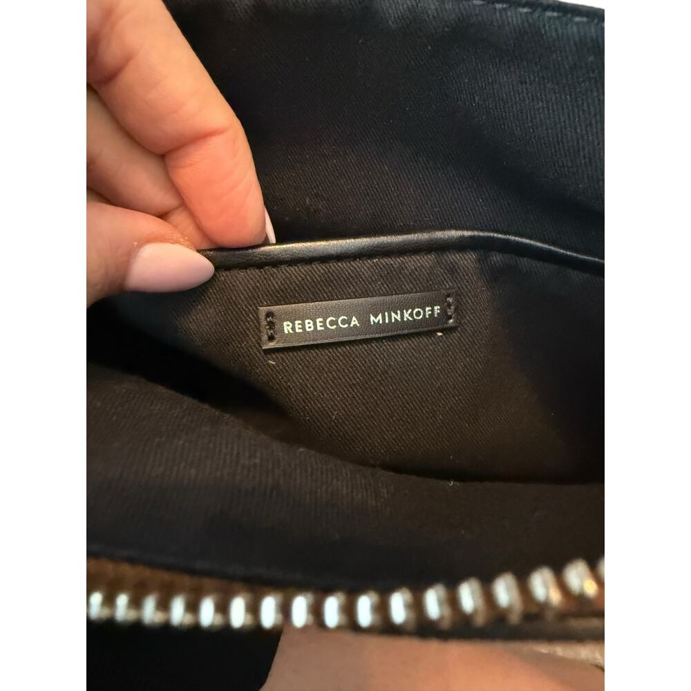 Rebecca Minkoff Brown Leather Crossbody Saddle Bag Whipstitch Zip Cowgirl Rodeo - Picture 7 of 8
